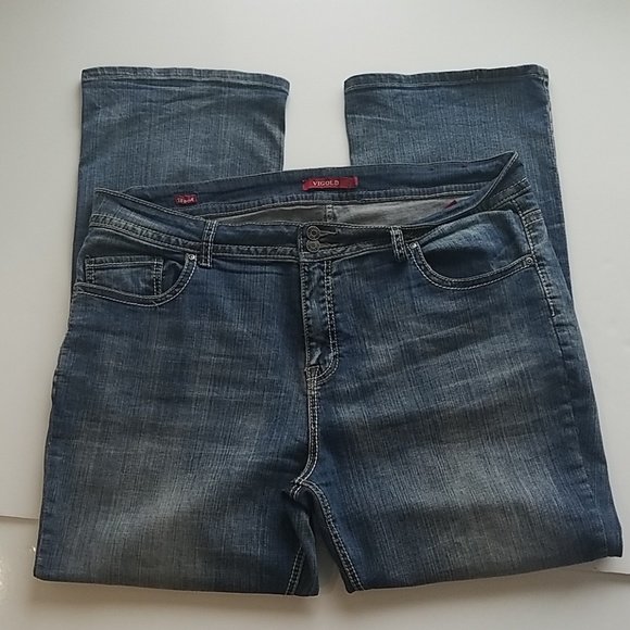 Vigold Boot Jeans Wheat Stitching Size 21 - Picture 4 of 7